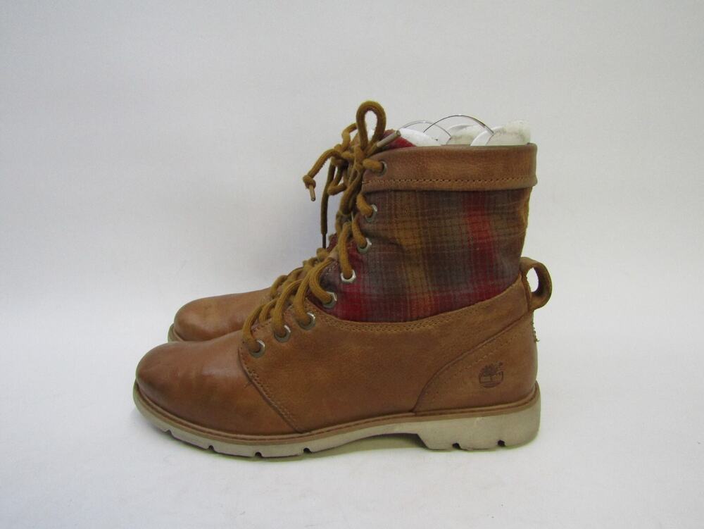 Timberland Womens Size 8 M Brown Leather Laces Ankle Fashion Boots Bootie
